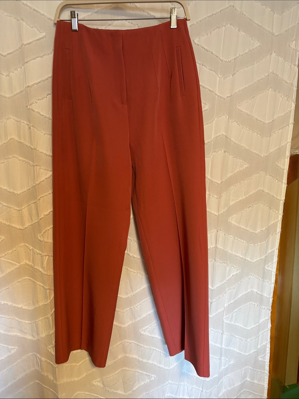 Lulu's Rust Straight-Leg Trousers